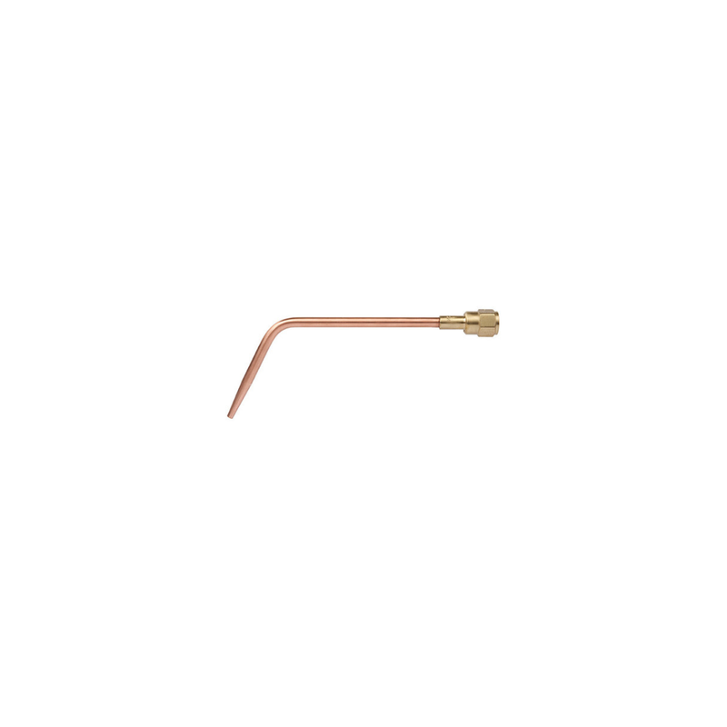 Victor 0324-0074 4-W-1 Professional Welding Nozzle – For 100 Series Torch Handles, Acetylene & Hydrogen, Long Cone Flame, 65° Angle, One-Piece Copper Elbow Tip