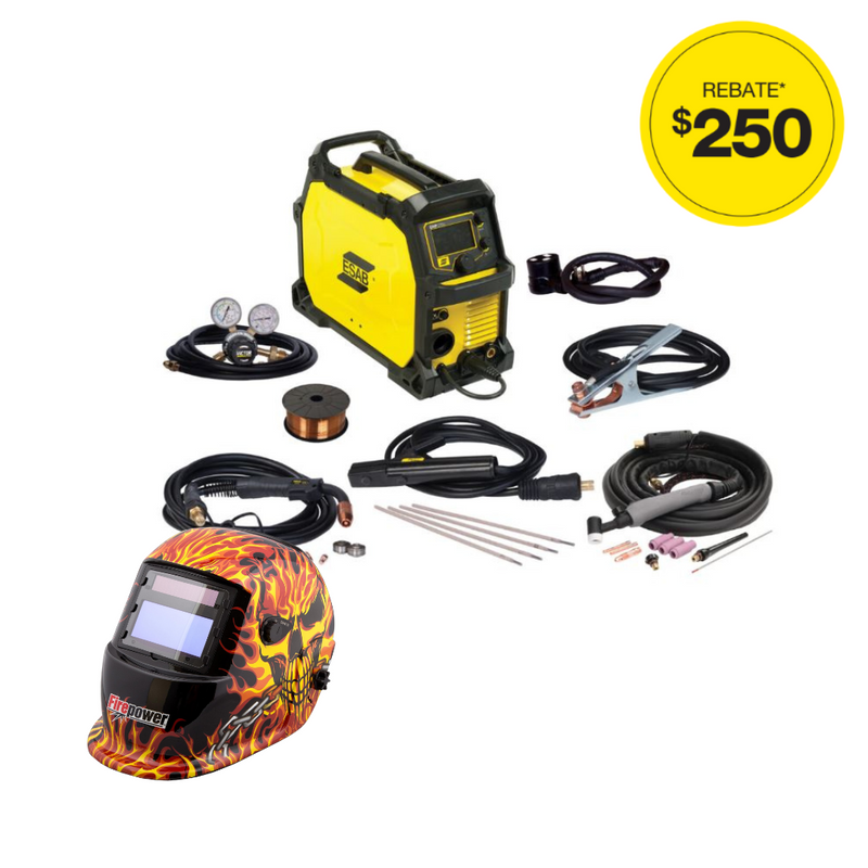 ESAB Rebel™ EMP 215ic & Firepower Auto Darkening Weld Helmet 0558102240