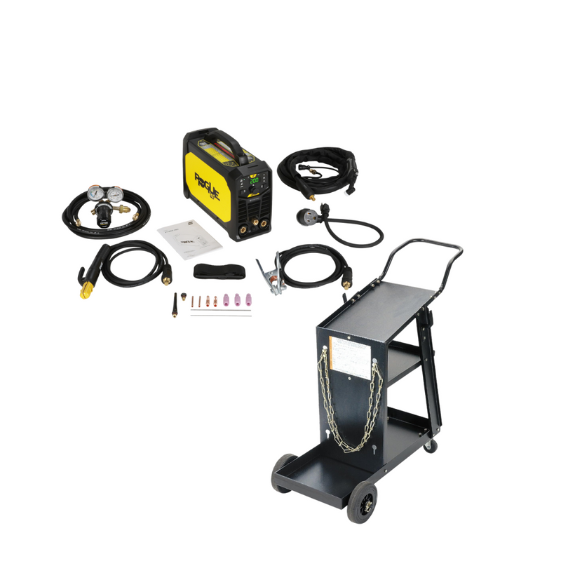 esab pedal ESAB Rogue ET 201iP Pro TIG Welder & Single Cylinder Rolling Cart