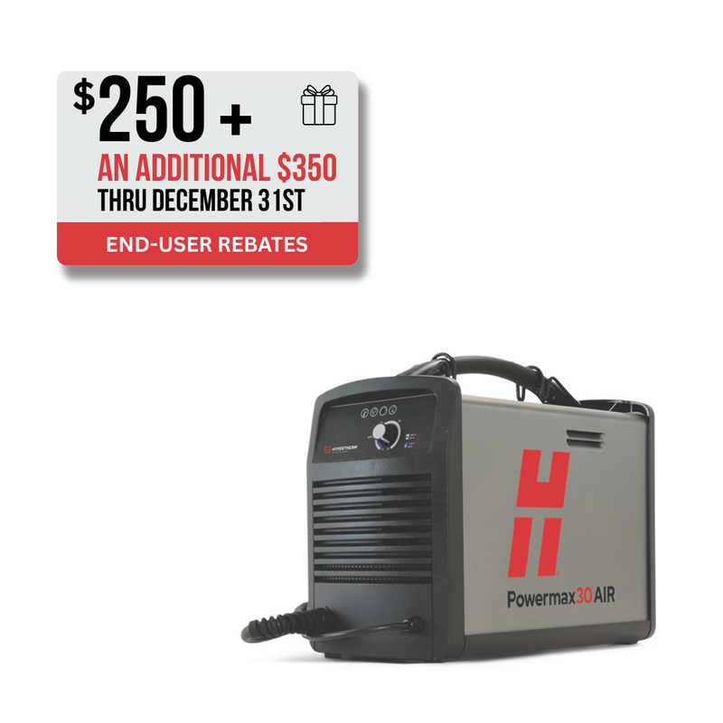 Hypertherm Powermax30 AIR system, 120-240V 1-PH, CSA, plus 75° handheld torch w/consumables, 4.5m (15&