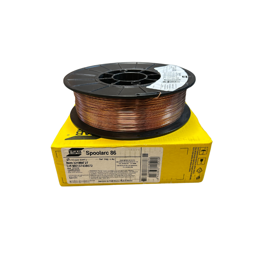 ESAB Spoolarc 86 AWS A5.18 ER70S-6, 045, 11 lb spool-321M8F27
