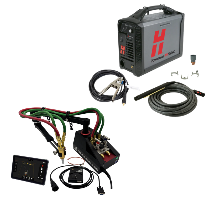 CN-Seamless Mach 1 Combo Kit Cutting System (Plasma & Oxy-Fuel Kit) and Hypertherm Powermax45 SYNC CSA MS 230V/CPC/180° TCH 25&