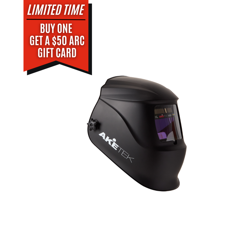 Aketek™ View Matte Black Welding Helmet 20001 *Free $50 Arc Gift Card