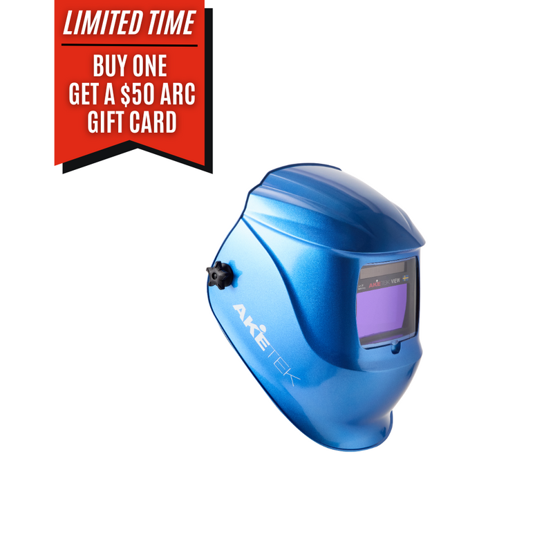 Aketek™ VIEW Light Blue Welding Helmet 20004 *Free $50 Arc Gift Card