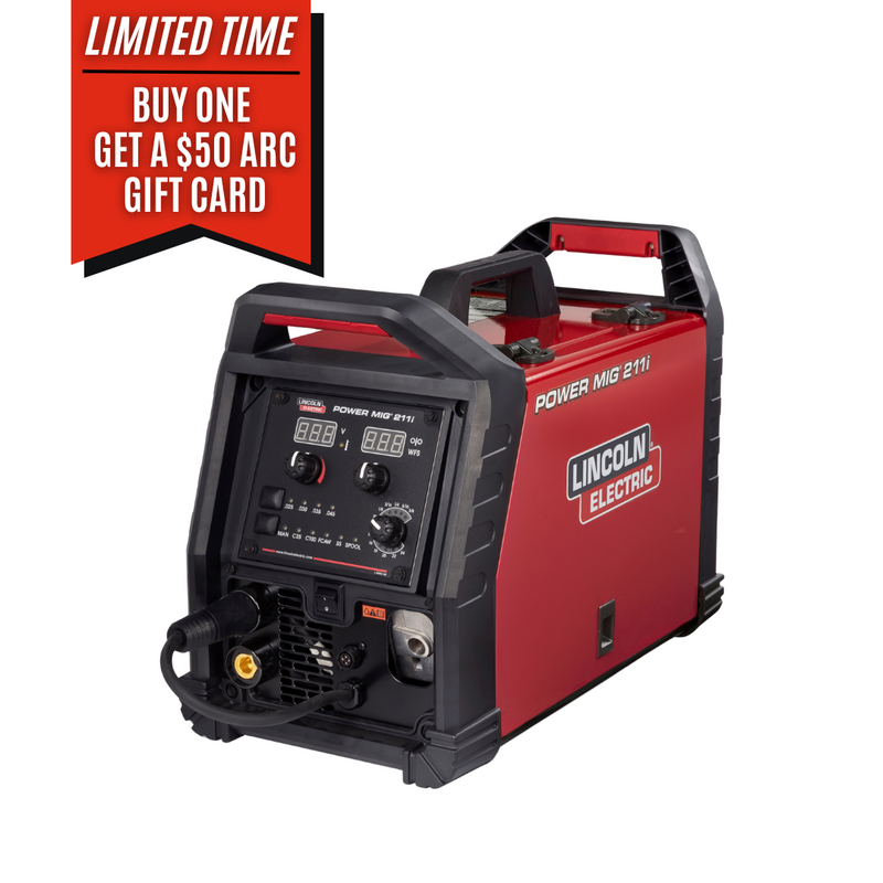 Lincoln Electric POWER MIG® 211i MIG Welder K6080-1 w/Free $50 Arc Gift Card