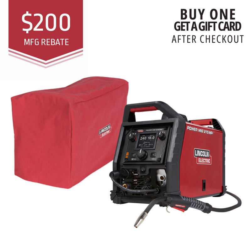 Lincoln Electric POWER MIG® 215 MPi™ Multi-Process Welder K4876-1 *Free Arc Gift Card & Canvas Cover