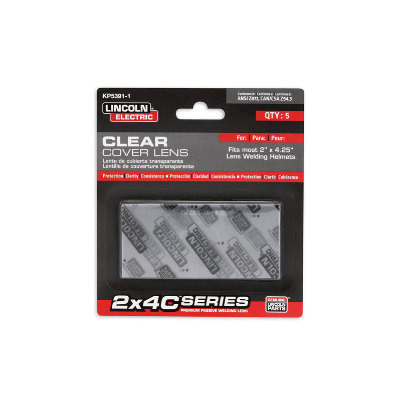 Lincoln Electric VIKING™ 2x4C® Series Passive Lens Clear Cover - 5/Pack KP5391-1