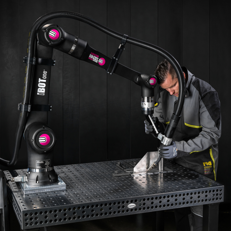 Abicor Binzel iBOTone® Air-Cooled Welding Cobot with 32"x48" Workstation Table IBOT-WS-A-420