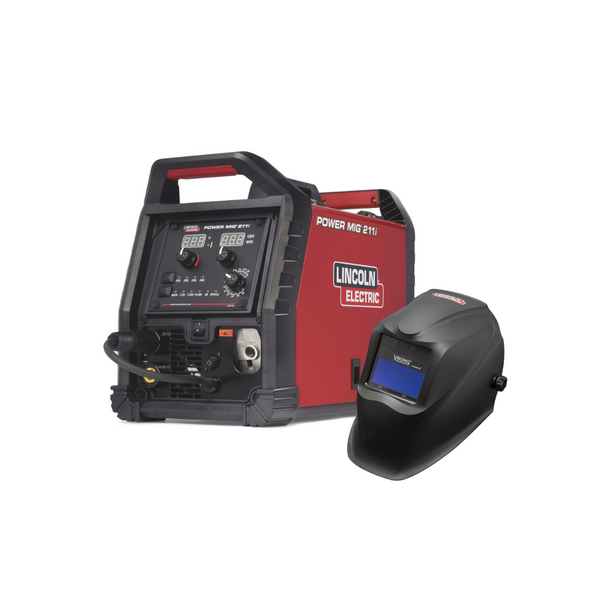 Lincoln Electric POWER MIG® 211i MIG Welder K6080-1 w/Free VIKING 1740 Matte Black Welding Helmet