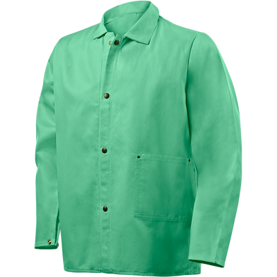 Steiner 9 oz Flame Resistant Cotton Welding Jacket, 30" Green 1030
