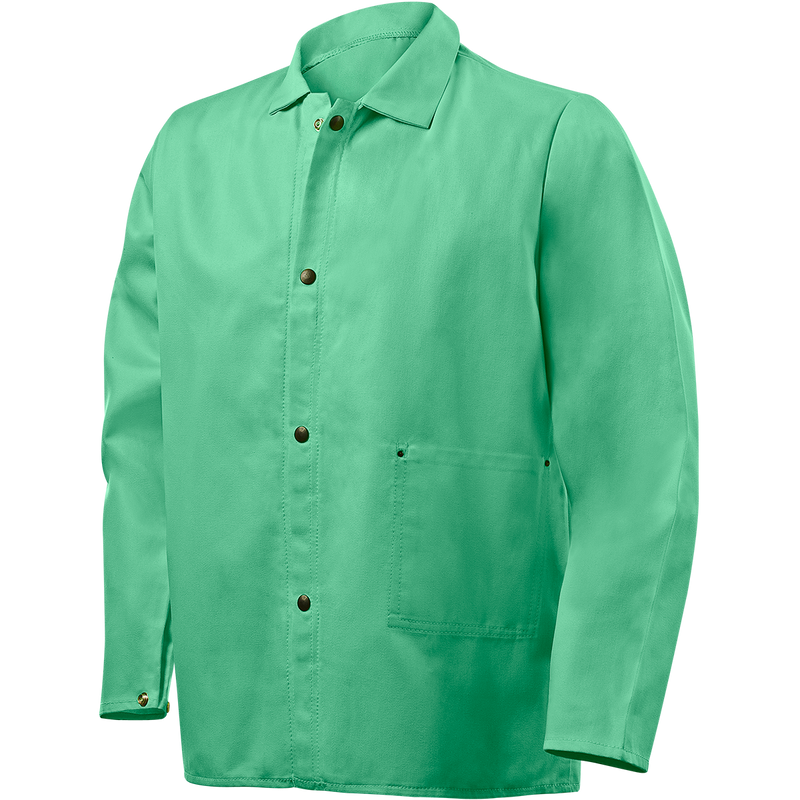 Steiner 9 oz Flame Resistant Cotton Welding Jacket, 30" Green 1030