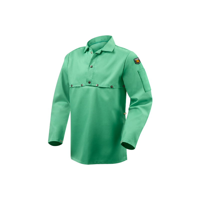 Steiner 9 oz Flame Retardant Cotton Cape Sleeves With 19" Bib - Green 1033-M