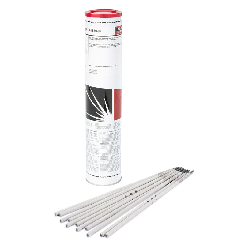 Lincoln Excalibur® 7018 MR® Stick (SMAW) Electrode, 5/32x14 in, (3) 10 lb Easy Open Can (30 pound box) ED032590