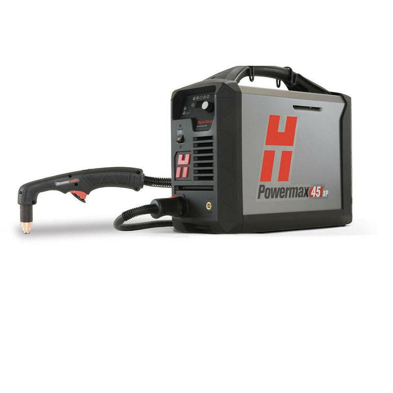 Hypertherm Powermax45 XP Plasma Cutter, CPC 20ft 75° and 15° Hand Torches 088124